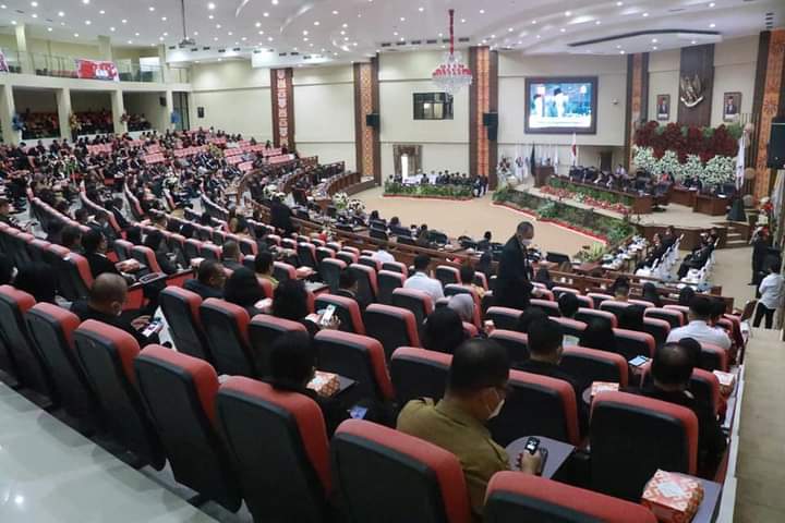Foto : Suasana rapat paripurna istimewa