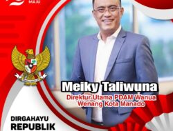 Ucapan HUT Proklamasi RI ke 79 Direktur Utama PDAM Wanua Wenang Kota Manado, Meiky Taliwuna